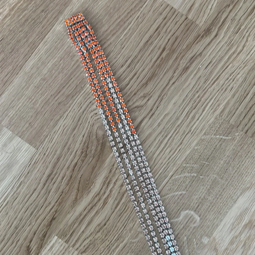 NWOT AREA OMBRE CYSTAL FRINGE RHINESTONE HAIR COMB CLIP